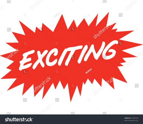 Exciting Sign Red Stock Vector 53395729 Shutterstock