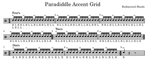 Paradiddles Rudimental Hands