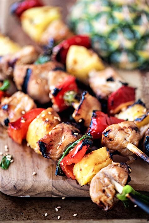 Of the marinade (make sure to spoon it out first and then brush it on, do not dip the dirty brush back into the. Hawaiian Pineapple Chicken Kabobs - Apple of My Eye