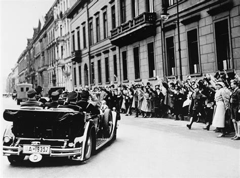 Cheering Berliners Greet Adolf Hitler In Front Of The Chancellery As He