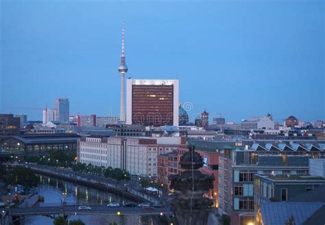 Aerial View Of Berlin At Night Stock Photo Image Of Europe