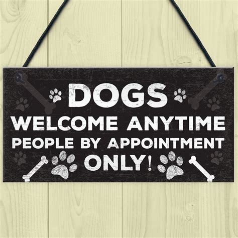 Dog Signs For Home Funny Hanging Wall Plaque Funny Pet Signs Dog