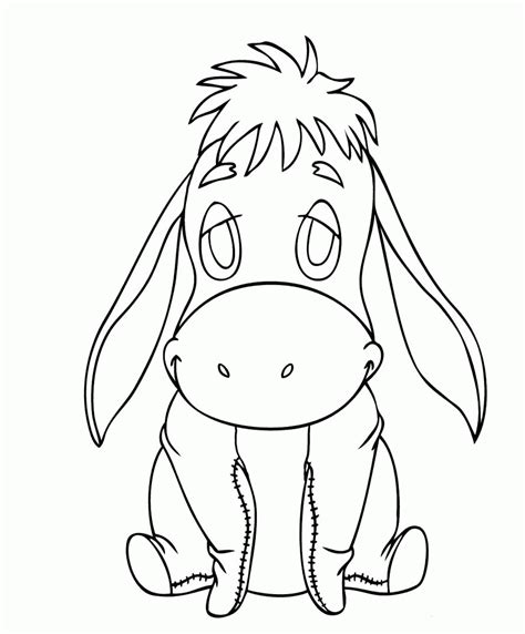 Cute Baby Eeyore Coloring Pages Coloring Pages