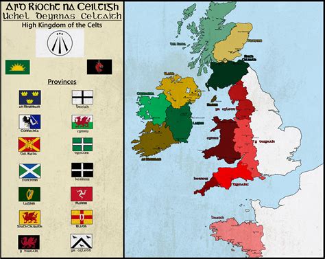 The High Kingdom Of The Celts Map A Hypothetical Combination Of Gaelic