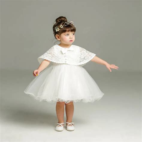 2pcs One Year Birthday Baby Girl Baptism Dresses Infant Princess Lace