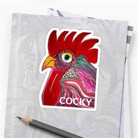 Cocky Rooster Stickers By Rick Cheadle Redbubble