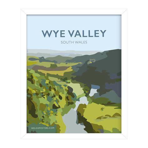 Wye Valley Travel Poster Wye Valley Brecon Beacons Travel Posters