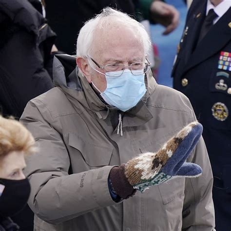 The Story Behind Bernie Sanderss Inauguration Mittens Popsugar Fashion