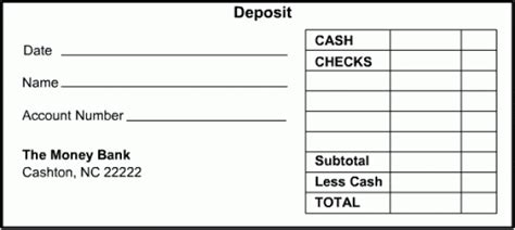 Bank deposit slip pdfs / ebooks. 10+ Deposit Slip Templates - Excel Templates