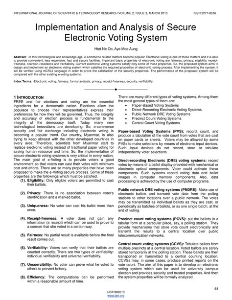 Pdf Implementation And Analysis Of Secure Electronic Voting System