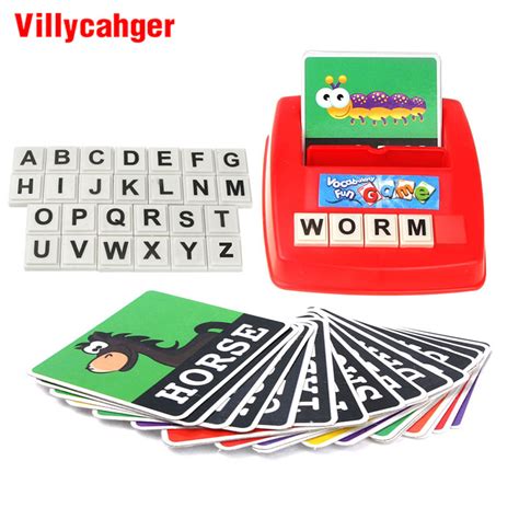 Each word features an interactive puzzle game with talking letters and a short animation illustrating the definition. Alphabet Letters Figure Spelling Games Cards English Word Puzzle ...