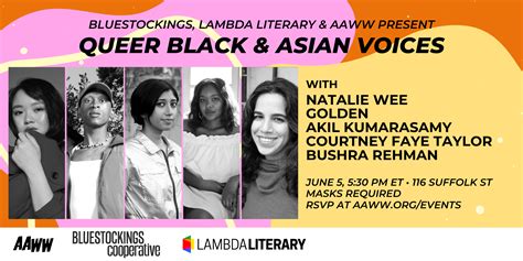Bluestockings Bookstore Lambda Literary And Aaww Present Queer Black And Asian Voices Asian