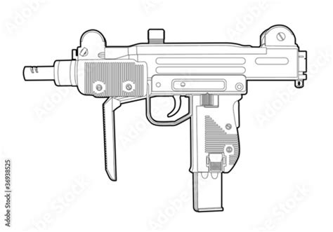 Outline Uzi Buy This Stock Vector And Explore Similar Vectors At