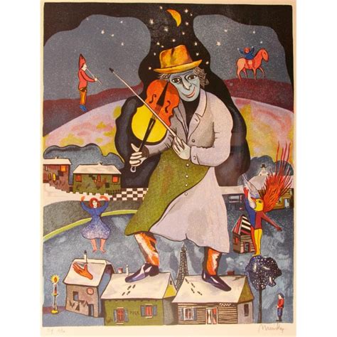 Fiddler On The Roof Style Ninsky Chagall Style Ltd Ed