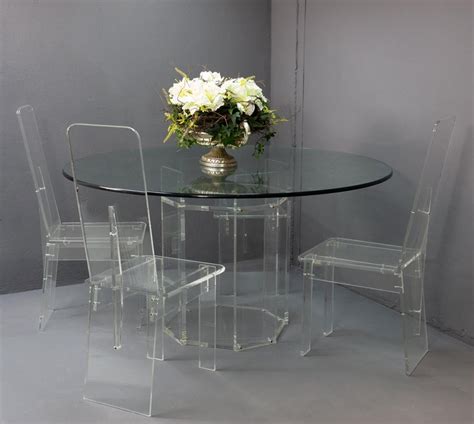 On its copyrighted products or similar versions of such designs upon written proof of price quotation. Lucite Dining Room Set For Sale at 1stdibs