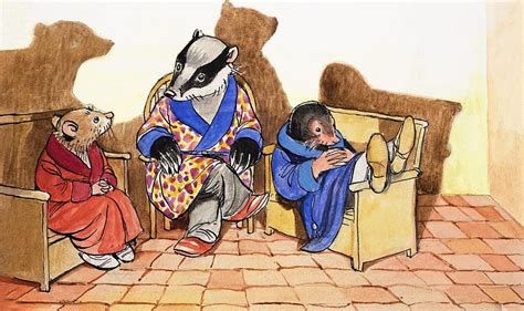 The Wind In The Willows Ratty Moley And Badger Painting By Philip