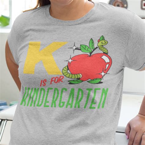 Cute Kindergarten Teacher Shirt K Is For Kindergarten Shirt Etsy