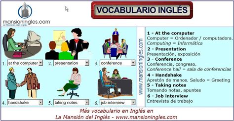 Vocabulario En Inglés De La Oficina Y Los Negocios Vocabulario Inglés