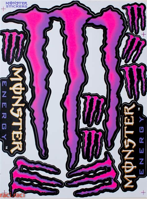 Pink Large Monster Energy Claws Sticker Decal By Raciraci On Etsy