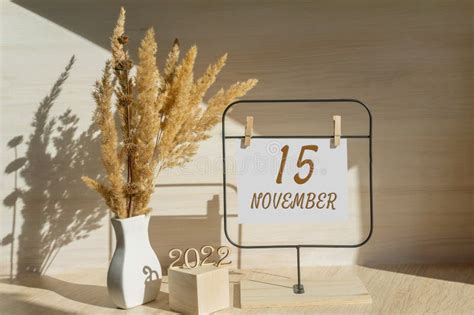 November 15 15th Day Of Month Calendar Date Stock Image Image Of