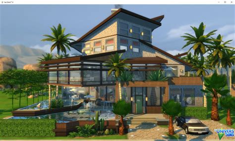 Maisons •oasis Modern Base Game• Vos Créations Sims 4 Luniversims
