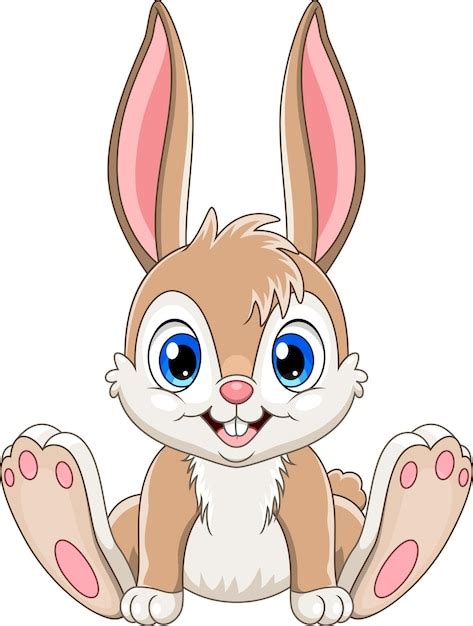 Premium Vector Cute Baby Rabbit Cartoon
