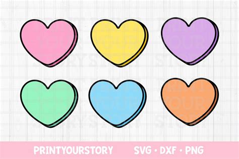 Valentine Heart Cantine Heart Candy Svg / Needle with thread to sew