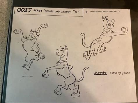 Scooby Doo 0035 Series Scooby And Scrappy Doo Stand Up Poses Model Sheet Art And Collectibles Model