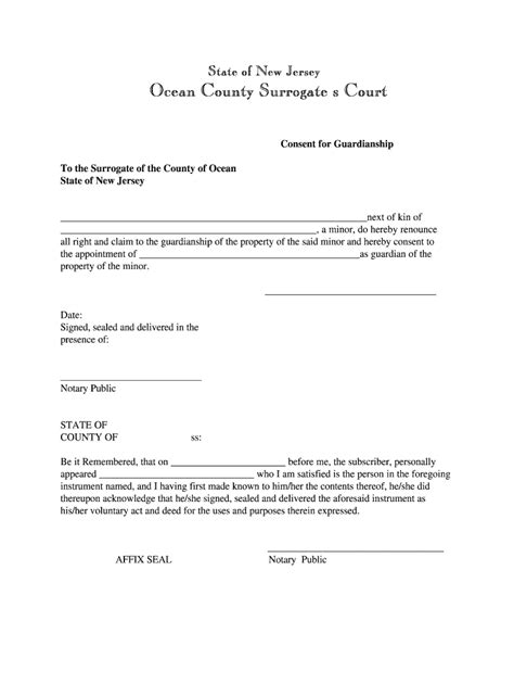 Surrogate Forms Middlesex County Nj Fill Out And Sign Printable Pdf