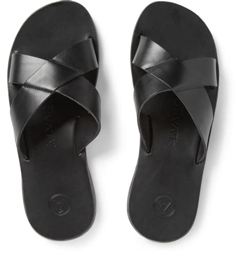 Lyst Alvaro Leather Sandals In Black For Men