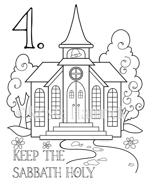 Ten Commandments Printable Coloring Page