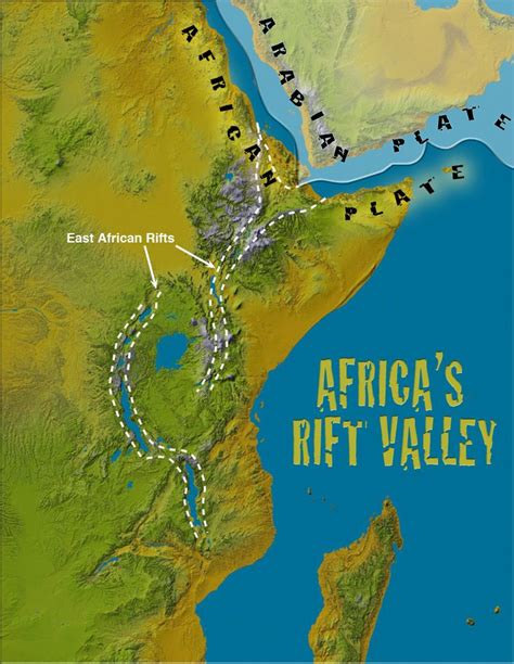 Mar 30, 2019 · the rift valley of eastern africa and asia (sometimes called the great rift valley grv or east african rift system ear or ears) is an enormous geological split in the crust of the earth, thousands of kilometers long, up to 125 miles (200 kilometers) wide, and between a few hundred to thousands of meters deep. Watching a continental split | East african rift, Rift ...