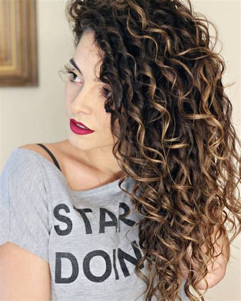 Michelli Delcaro Colored Curly Hair Long Curly Hair Curly Short Wavy