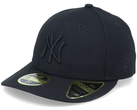 New York Yankees Low Profile Fifty Black Black Fitted New Era Caps Hatstoreworld Com