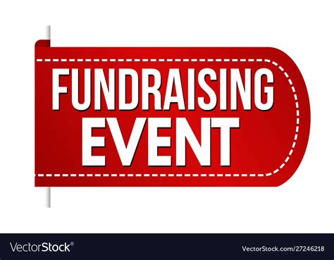 Fundraising Event Banner Design Royalty Free Vector Image