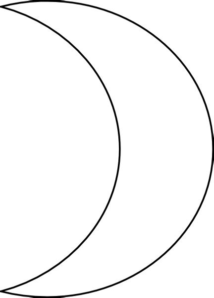 Outline The Moon Clipart Best