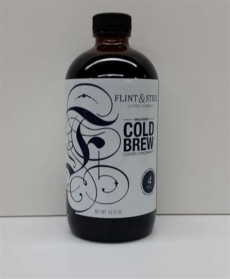 16oz Microlot Cold Brew Coffee Concentrate Flint And Steel Microlot Coffee