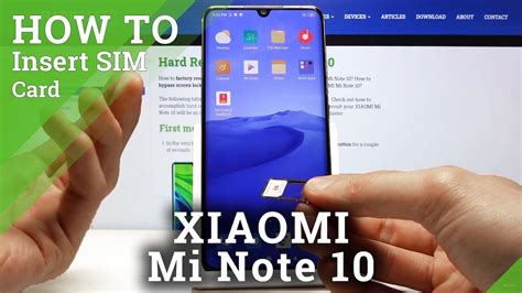 Howw To Insert Nano SIM Into Xiaomi Mi Note Find SIM Card Slot Card Input YouTube