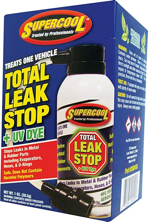Supercool Car Air Con Conditioning System Total Leak Stop Uv Dye Leak