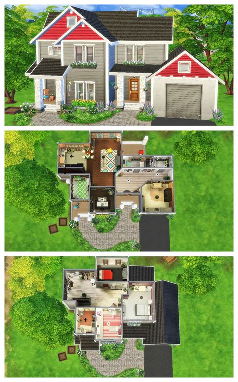 Craftsman House Sims 4 Speed Build Sims 4 House Plans Sims 4