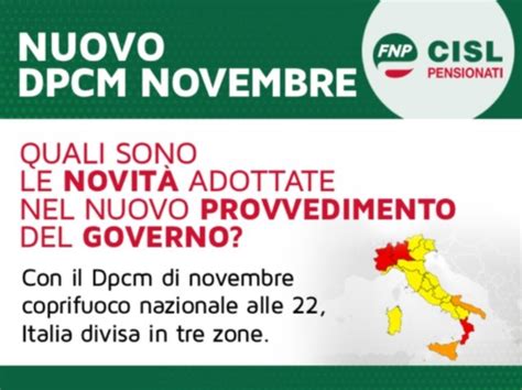Italia divisa in 3 zone. DPCM Novembre, l'Italia divisa in tre zone, le ultime misure | FNP CISL Campania