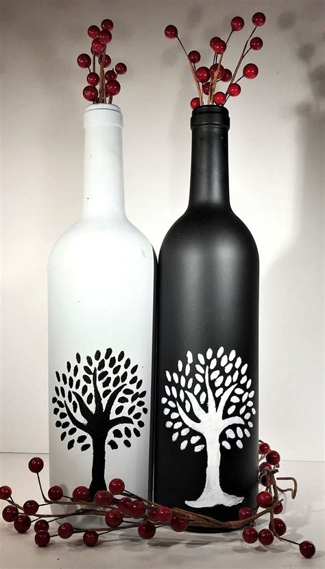 Hand Painted Wine Bottles Wine Bottle Decor Decorated Bottles Decorative Glass Bottles