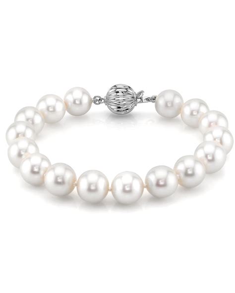 95 105mm White Freshwater Pearl Bracelet Aaaa Quality