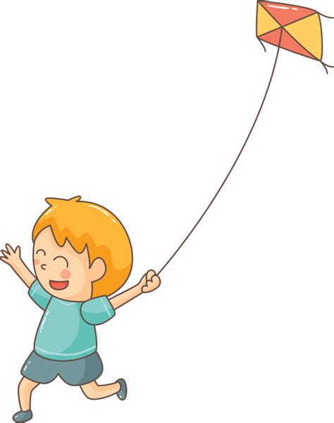 Kite Flying Cartoon