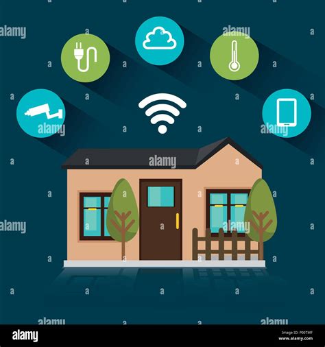 Smart Home Technology Set Icons Stock Vector Image And Art Alamy