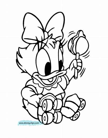 Rattle Coloring Pages Daisy Drawing Disney Babies