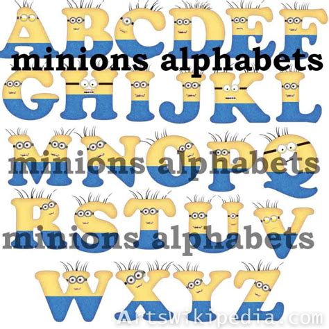 Minion Alphabet Letters Clip Art