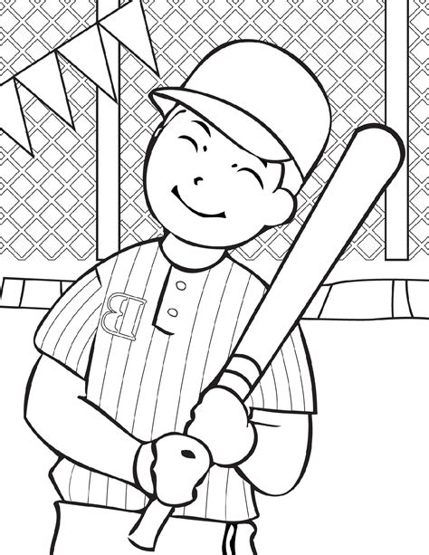 Baseball Color Pages For Kids 101 Activity