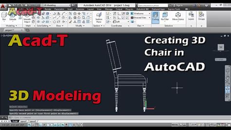 How To Create A Chair Making 3d Chair Autocad Tutorials Youtube
