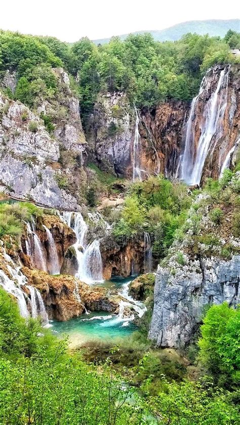 Plitvice Lakes National Park Croatia Mountain Iphone Wallpapers Free